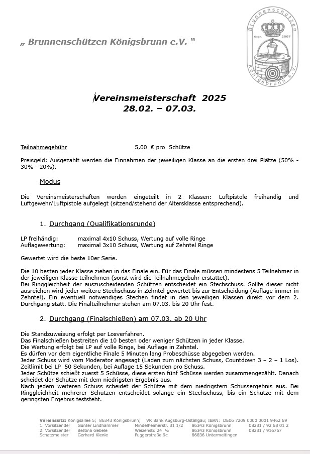 Auf geht's , allen Teilnehmern gut Schuss!